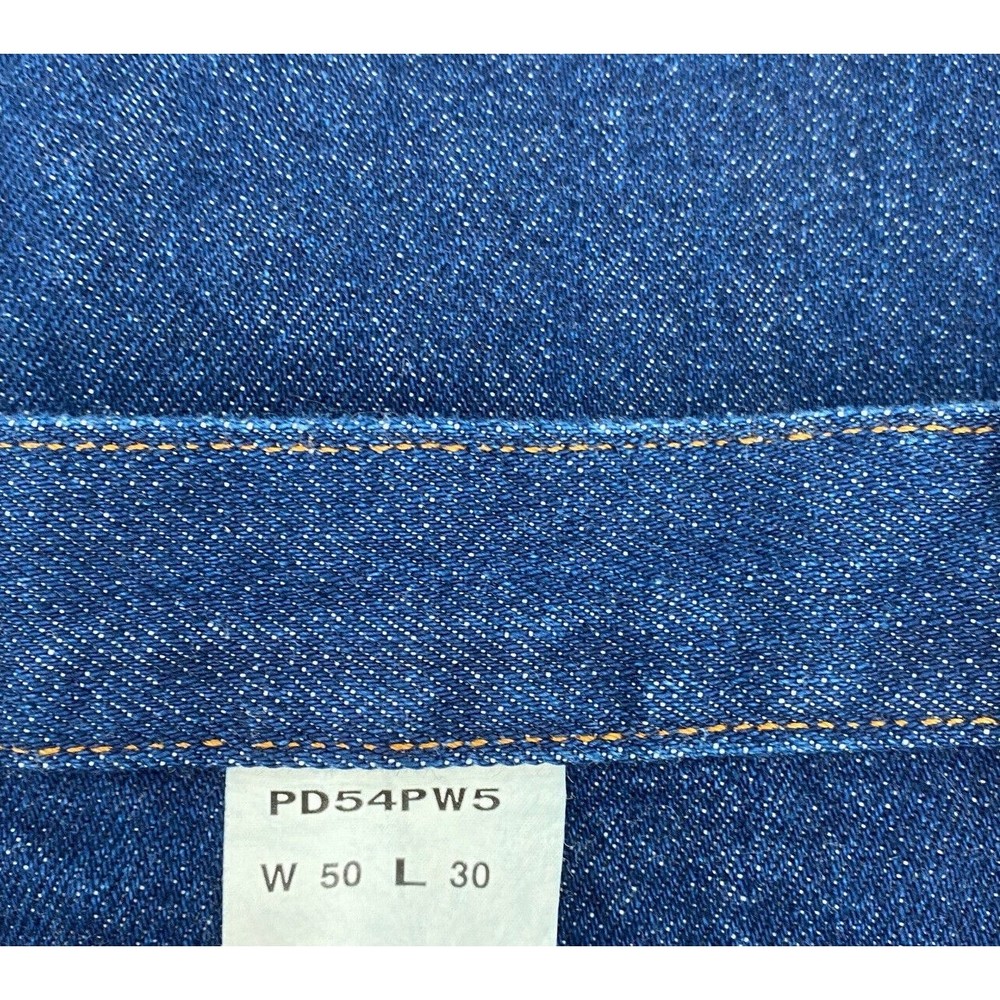 Red Kap Mens Jeans Straight Leg Dark Wash Cotton Workwear Five Pocket Size 50x32 - Picture 5 of 7